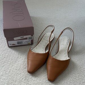 Franco Sarto Camel Slingback Flats, 7M